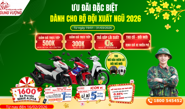 ƯU ĐÃI ĐẶC BIỆT DÀNH CHO BỘ ĐỘI XUẤT NGŨ 2026 